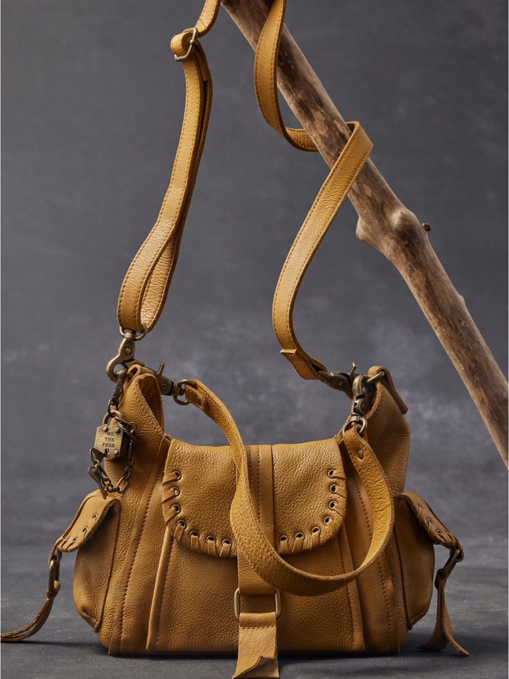 We The Free Baby Leigh Distressed Tote Bag - Bronze